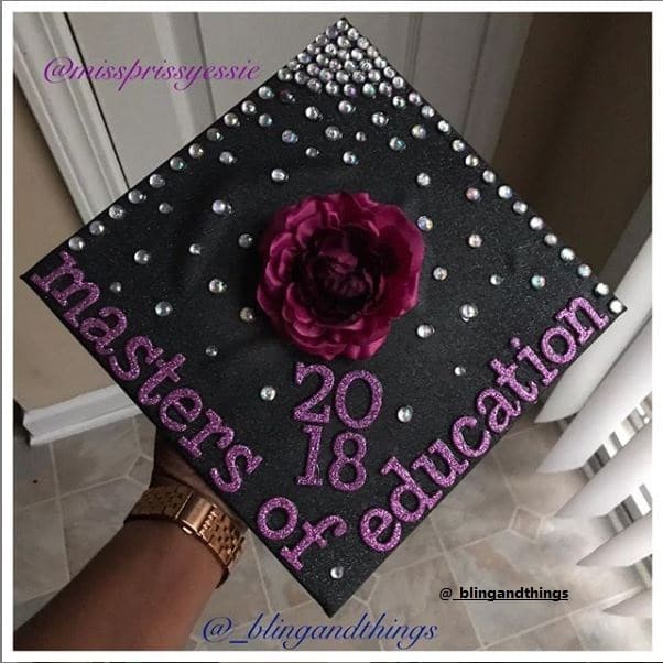 Purple Graduation Cap Ideas for Education Students