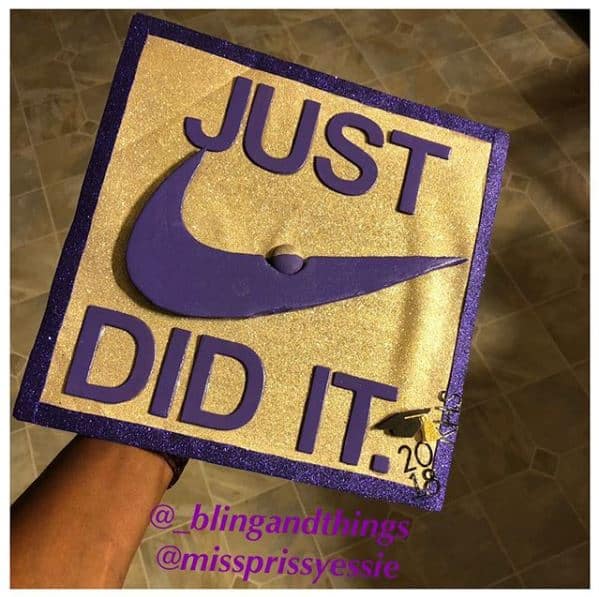 Nike-themed Funny Graduation Cap Ideas