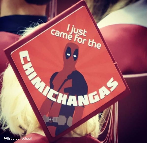 Deadpool Movie Themed Graduation Cap